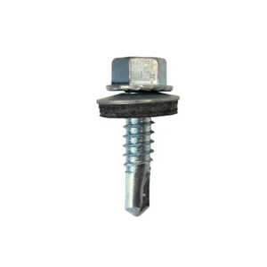 Schroef STAAL BOORPUNT, BS ZK BP3 VZ - 6,3x25mm + 16mm ring ter bevestiging van dakkappen op een stalen ondergrond